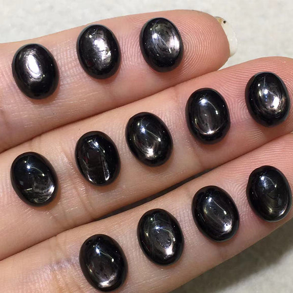 Natural Hypersthene Oval Cabochons, Natural Color, AAA Grade, 1 Piece, MFCA3801