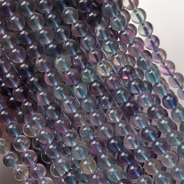 Perles de fluorite naturelle, 6/8mm, 1 fil