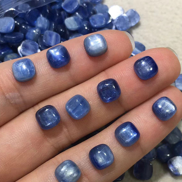Natural Kyanite Cushion Cabochons, Dyed, AA Grade, 1 Piece, MFCA0303