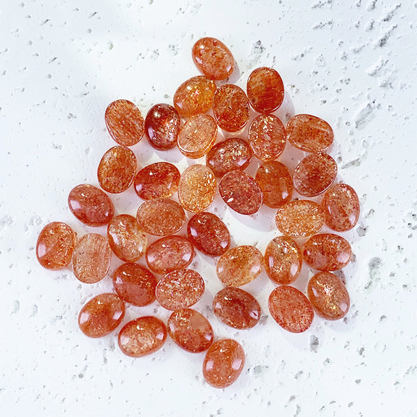 Natural Sunstone Oval Cabochons, Natural Color, AA Grade, 1 Piece, MFCA2401