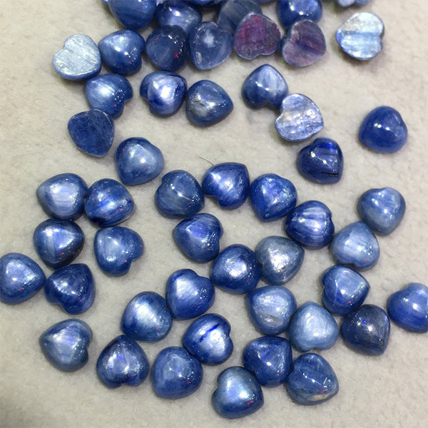 Natural Kyanite Heart Cabochons, Dyed, AA Grade, 1 Piece, MFCA0304