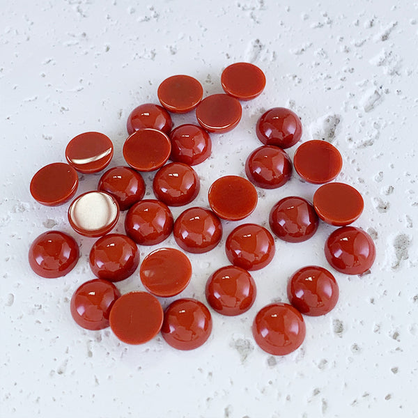 Natural South Red Agate Round Cabochons, Natural Color, AAA Grade, 1 Piece, MFCA2503
