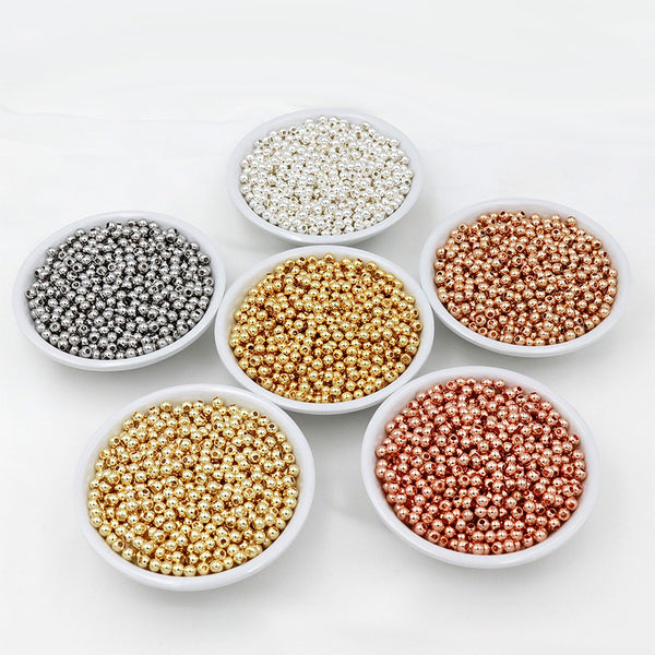 Hollow Round Metal Spacer Beads, 2-10mm, 100pieces, MFSP1001