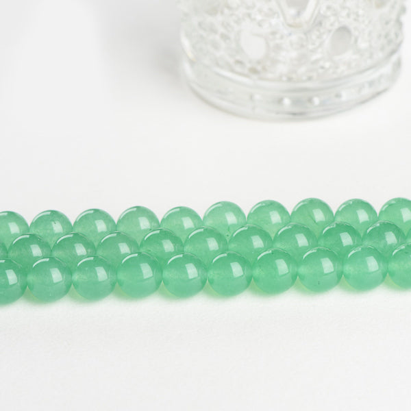 Light Green Chalcedony Beads, Dyed, 4-12mm, 1 Strand, MBGECHA011