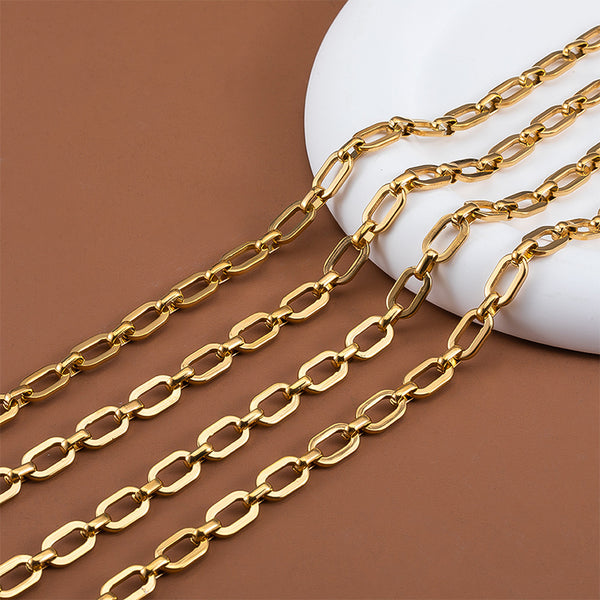 Electroplated Oval Coarse Stainless Steel Chain, MSCH2005