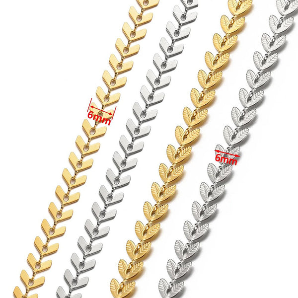 Fishbone/Leaf Stainless Steel Chain, MSCH2026