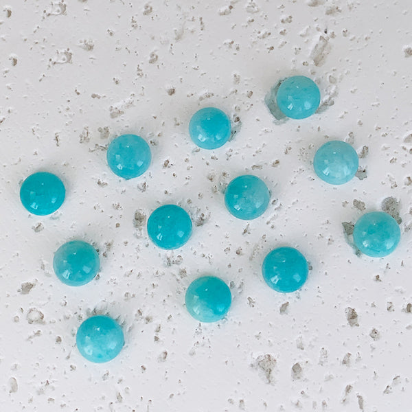 Natural Amazonite Round Cabochons, Natural Color, 1 Piece, MFCA0702