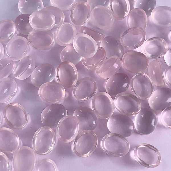 Natural Rose Quartz Oval Cabochons, Natural Color, AA Grade, 1 Piece, MFCA1501