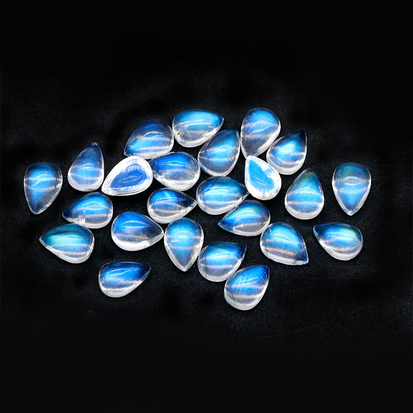 Natural Moonstone Pear Cabochons, Natural Color, AAA Grade, 1 Piece, MFCA1108