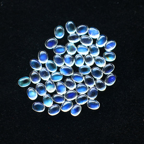 Natural Moonstone Oval Cabochons, Natural Color, AAA Grade, 1 Piece, MFCA1107