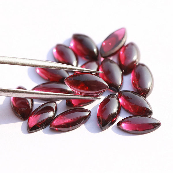 Natural Garnet Marquise Cabochons, Natural Color, AAA Grade, 1 Piece, MFCA2004