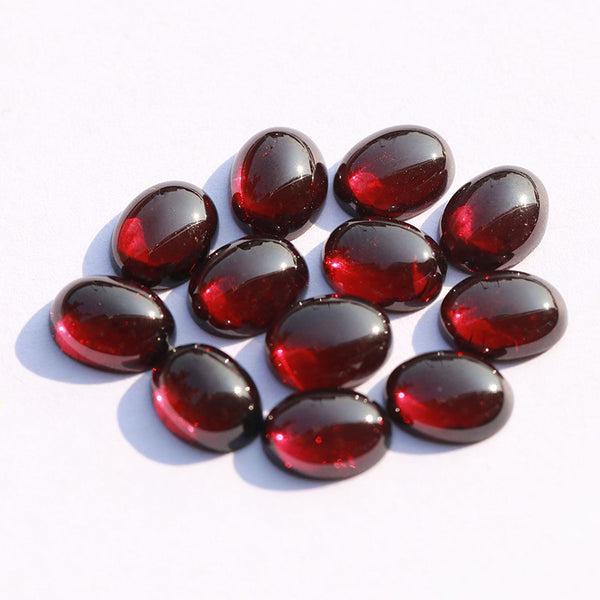 Natural Garnet Oval Cabochons, Natural Color, AAA Grade, 1 Piece, MFCA2001