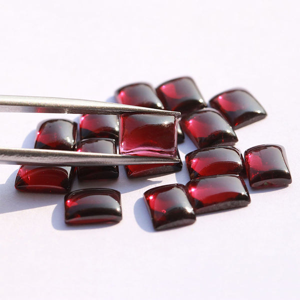 Natural Garnet Rectangle Cabochons, Natural Color, AAA Grade, 1 Piece, MFCA2005