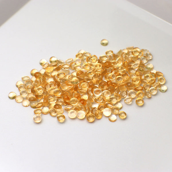 Natural Citrine Round Cabochons, Heat Treated, AAA Grade, 1 Piece, MFCA0101