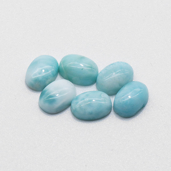 Natural Larimar Oval Cabochons, Natural Color, AA Grade, 1 Piece, MFCA1301