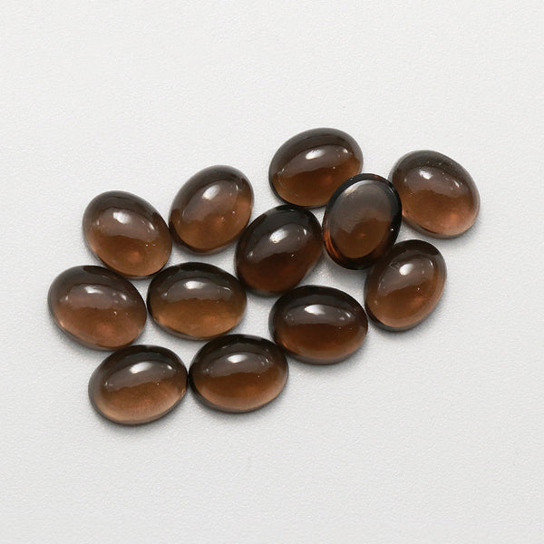 Natural Smoky Quartz Oval Cabochons, Natural Color, AA Grade, 1 Piece, MFCA0601
