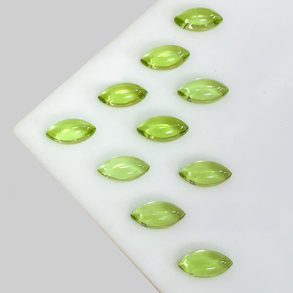 Natural Peridot Marquise Cabochons, Natural Color, AA Grade, 1 Piece, MFCA2204