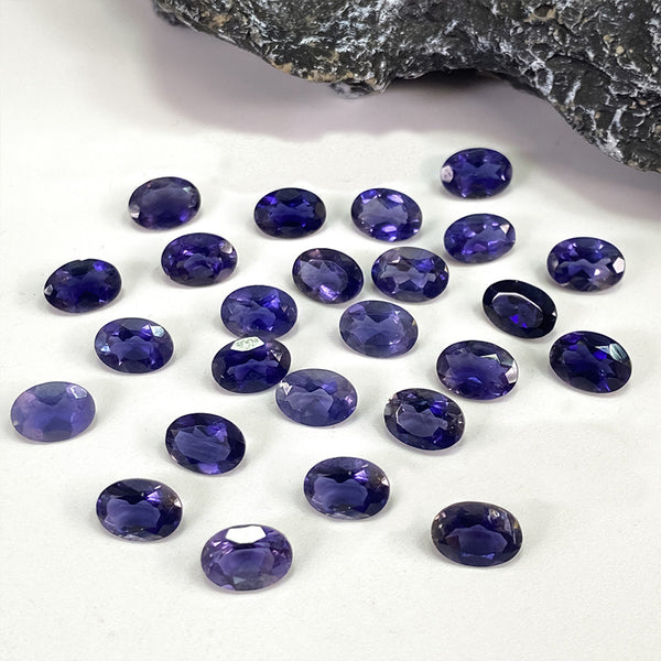 Oval Iolite Faceted Gem, Natural Color, Eye Clean, 1 Piece, MFFG1501
