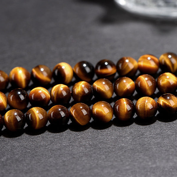 Natural Yellow Tiger Eye Beads, 4-20mm, 1 Strand, MBGETEY001