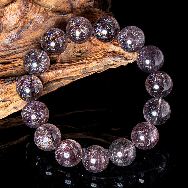 Ultimate Collector's Grade, Natural Firework Super Seven Crystal Bracelet, 9.5-16mm