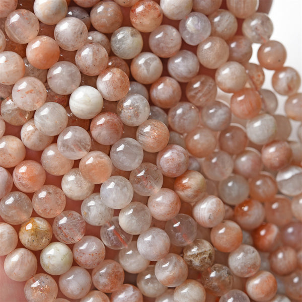 Natural Arusha Sunstone Beads, Natural Color, 6/8/10/12mm, 1 Strand, MBGESUN003