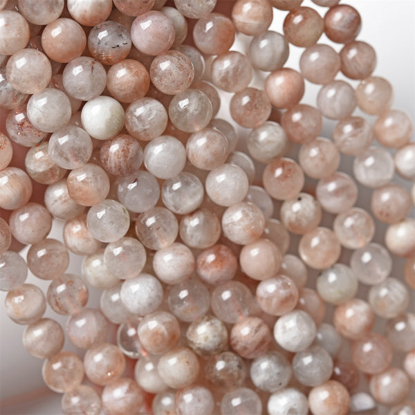 Natural Arusha Sunstone Beads, Natural Color, 5.5/8/10/12mm, 1 Strand, MBGESUN003