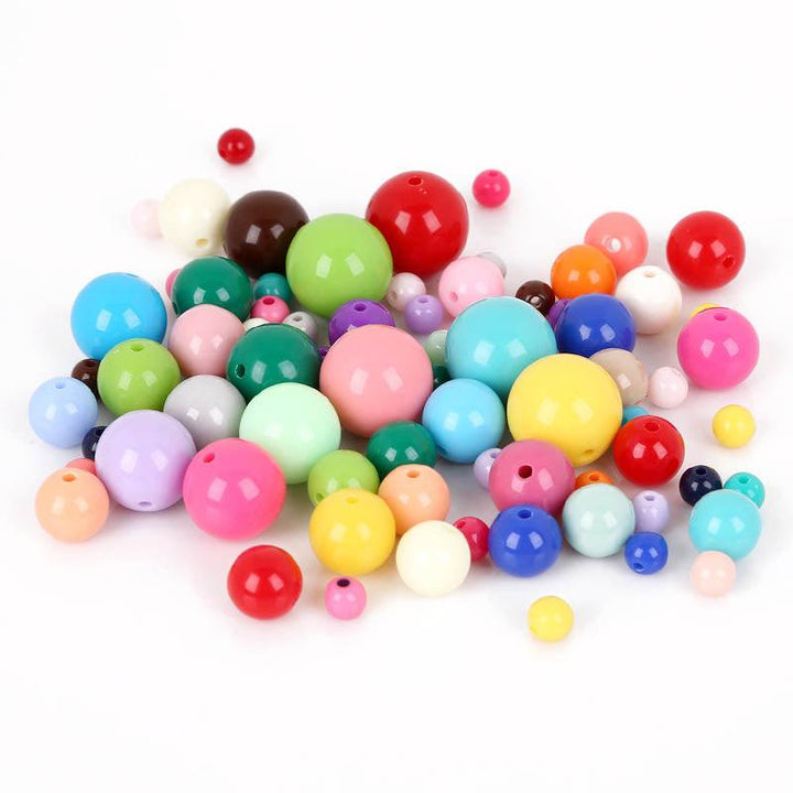 10mm Solid Color Round Acrylic Beads , MBAC1002 - kokodiy