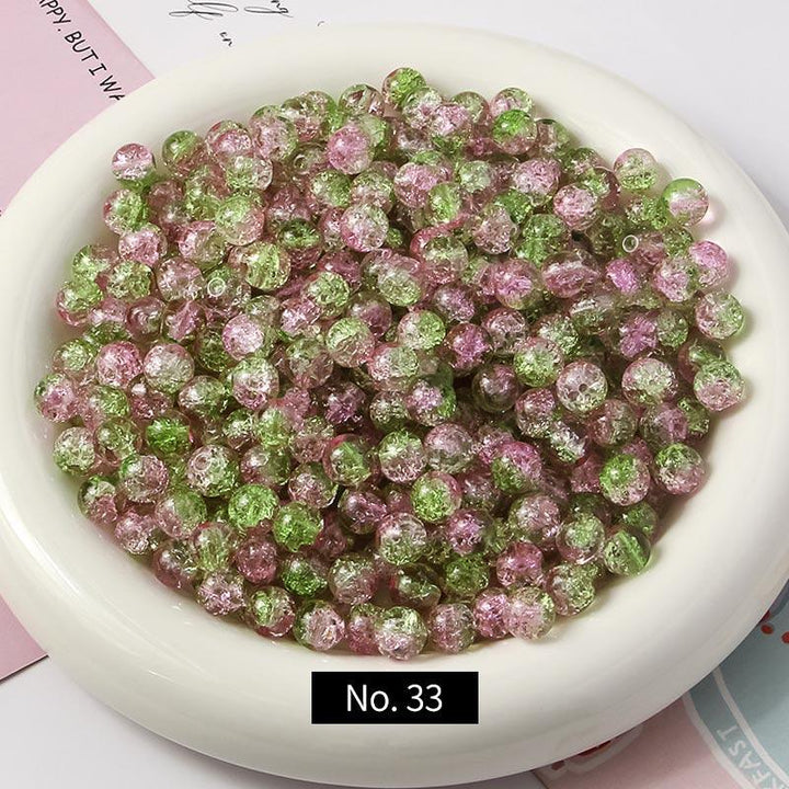 8mm Crackle Glass Beads, Style A, MBGL021 - kokodiy