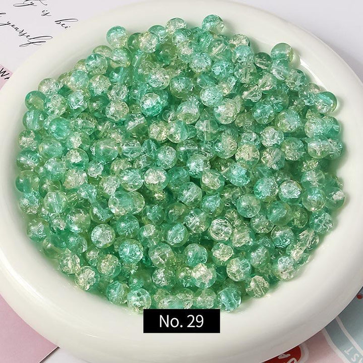 8mm Crackle Glass Beads, Style A, MBGL021 - kokodiy