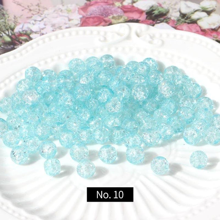 8mm Crackle Glass Beads, Style A, MBGL021 - kokodiy