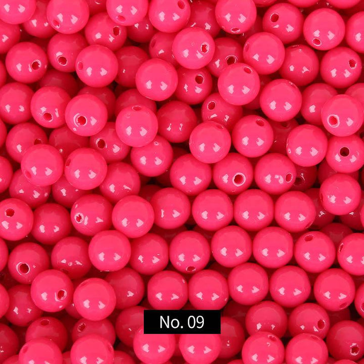 6mm Solid Color Round Acrylic Beads , MBAC1002 - kokodiy