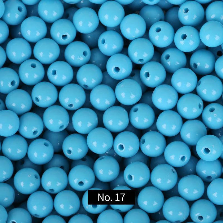 8mm Solid Color Round Acrylic Beads , MBAC1002 - kokodiy