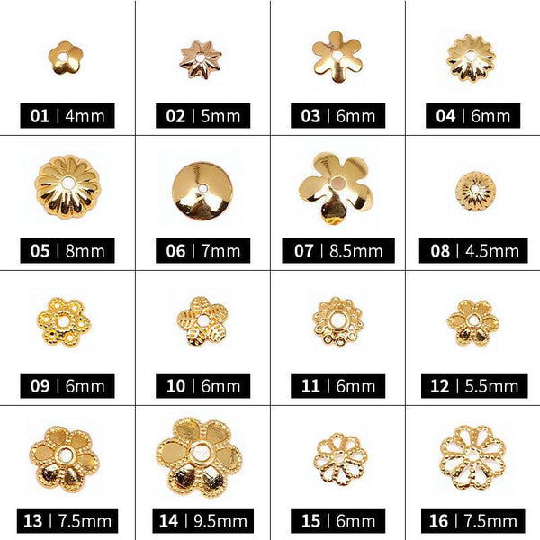 14K Gold Plated Bead Caps, MFBC001 - kokodiy