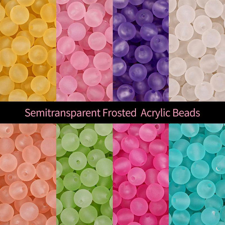 8/10mm Semitransparent Frosted Acrylic Beads , MBAC2003 - kokodiy